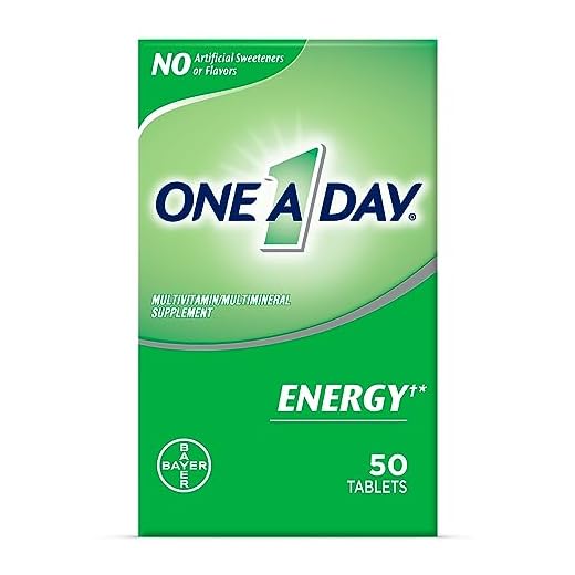One A Day Energy Multivitamin, Supplement with Vitamin A, Vitamin C, Vitamin D, Vitamin E and Zinc for Immune Health Support*, Caffeine, Biotin, B6, B12 & more, Tablet 50 count