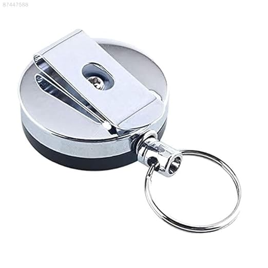 SPEAR Heavy Duty Wire Rope Key | Retractable Holding Key Chain Ring Clip With Tools Metal Wire | Round Split Key Chain (Multicolour Pack of 1)