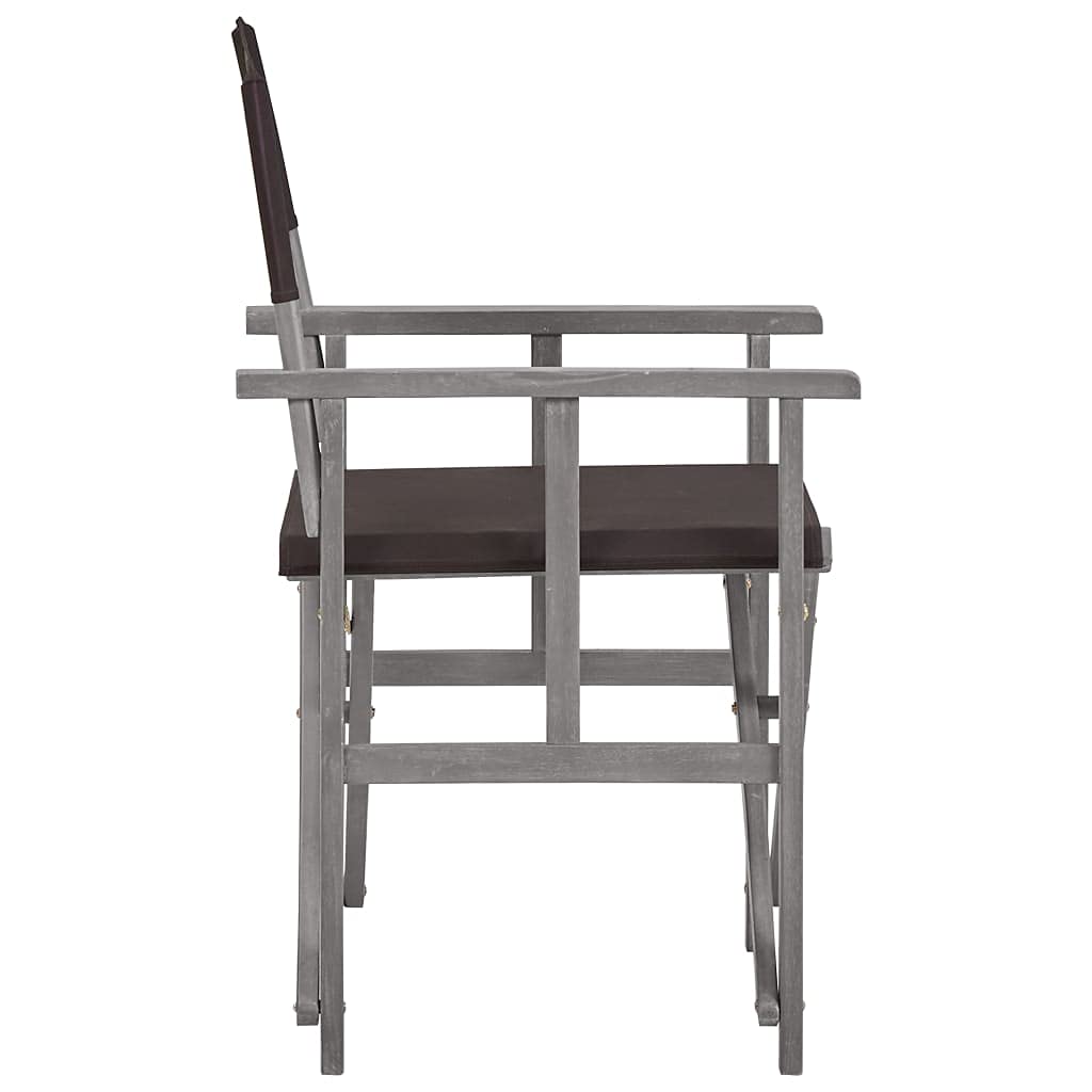 Set di 2 sedie da regista in legno massiccio di acacia, pieghevoli, per esterni, balcone e giardino, 55 x 56 x 88 cm, comode sedie da terrazza