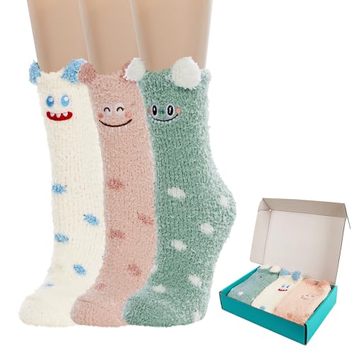 Image of Benefeet Sox Womens Fuzzy Socks Girls Cute Slipper Sock Funny Fluffy Winter Warm Soft Cozy Plush Indoor Sleep Sock