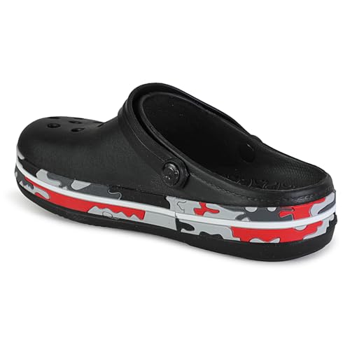 Image of Aqualite Men's NEO-151 Trendy Stylish Fashionable Clogs with Back-Strap| Sandals with Lightweight Regular wear Casual Clogs with Ultra Soft & Flexibility Technology. Black /Grey