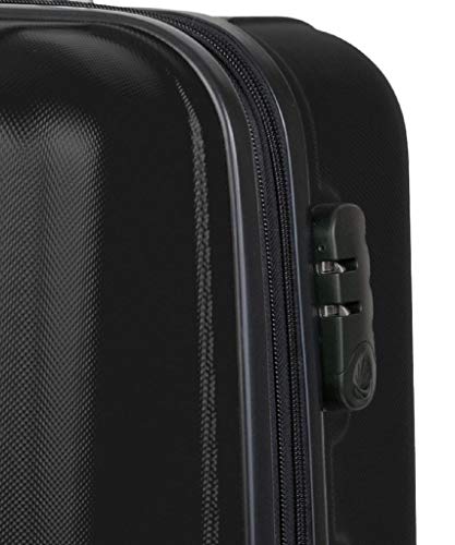 Mala Bordo Viagem Pequena Abs Rígida Rodinhas 360° Cadeado Senha Preta Original Sestini