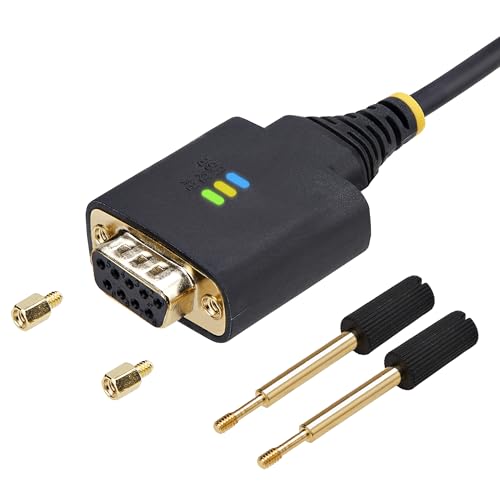 StarTech.com Cable Adaptador USB a Serie de Módem Nulo de 2m - FTDI RS232 - Tornillos DB9 Intercambiables - Win/Mac/Linux