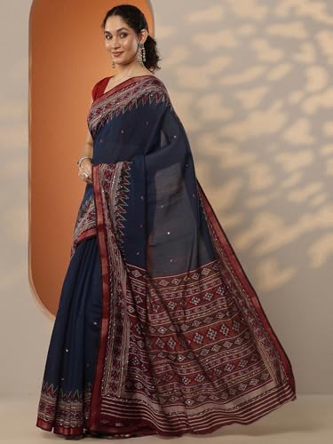 Image of Libas Silk Blend Womens Saree