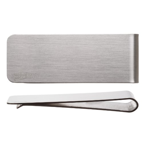 HONB Money Clip Credit Card Holder for front pocket wallet (Stainless Steel, Silver)