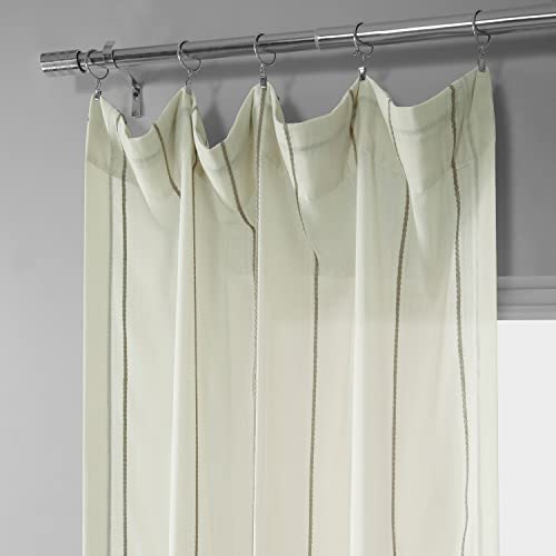 HPD Half Price Drapes SHCH-HC66085-108 Striped Linen Sheer Curtain (1 Panel), 50 X 108, Aruba Gold, W 50" x L 108" (1 Panels) - Image 3