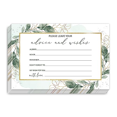 Cartes de conseils de mariage eucalyptus WwongxianB pour fête prénuptiale et départ