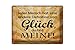 Produktbild mrdeco Metall Schild 30x40cm gewölbt Definition Glück du bist meine Blechschild