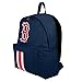 FOCO MLB Officially Licensed Team Color Primary Logo Solid Stripe Baseball School Bag Travel Backpack - Boston Red Sox - Navy