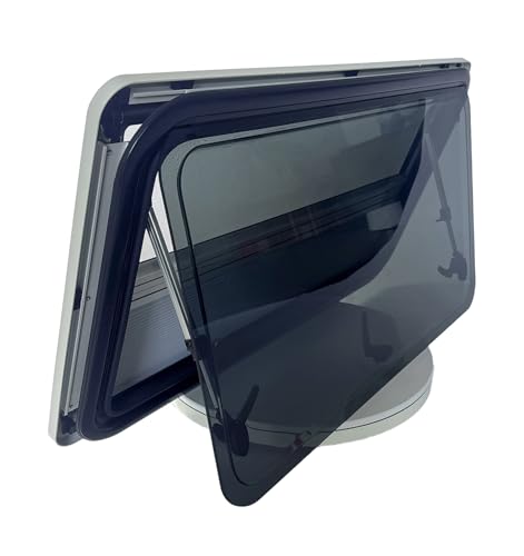 700x400mm Ventana Camper Abatible para Caravana y Autocaravana, Ventana Lateral Externa con Persiana Integrada y Mosquitera para Furgonetas y Autocaravanas