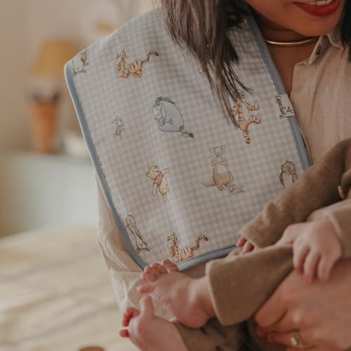 Image of Copper Pearl Baby Burp Cloth Large 21''x10'' Size Premium Absorbent Triple Layer 3-Pack Gift Set Hundred Acre Wood