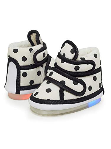 CHIU Kids LED Light Shoes with Chu Chu Music Sound & Polka Dot Print for Baby Girls and Boys 7 41Yjw34epyL