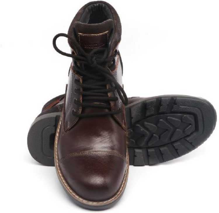 Image of MONDAIN Boots for Men | Leather | Comfortable Stylish | Premium Look | Durable Everyday Footwear | Casual & Formal Wear | Office, Daily Use & Outings | Modern Design | Comfort Focused Fit | Versatile