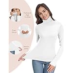 Womens Long Sleeve Turtleneck T-Shirts Mock Neck Underwear Fall Winter Fashion Base Layer Casual Lightweight Soft Tops - Image 5
