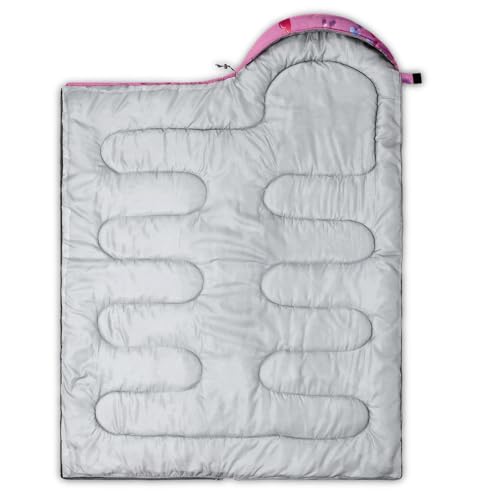 Image of QOOMO Ball Flower Camping Sleeping Bags,3 Season Warm & Cool Weather,Lightweight,Waterproof Sleeping Bags for Adults & Kids,Traveling,and Outdoors,Camping Gear Equipment