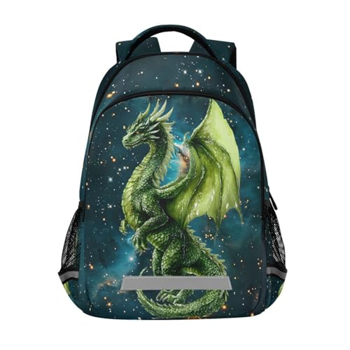 senya Mochila para estudantes meninos meninas padrão de crocodilo aquarela mochila escolar mochila de viagem, Dragão 24, Medium