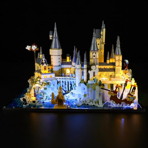 Image of GEAMENT 2023 LED Light Kit Compatible with Lego Harry Potter Hogwarts Castle and Grounds 76419 (Model Set Not Included)