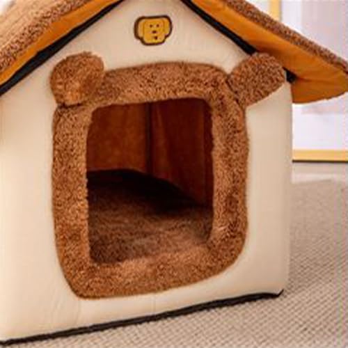 Maison chat chaud d'intérieur avec tunnel amovible et résistant - 8