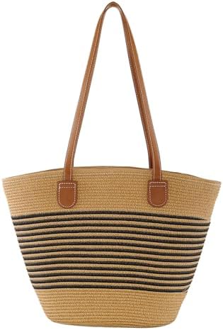 Ayliss Women Straw Bag Large Handwoven Summer Beach Tote Shoulder...