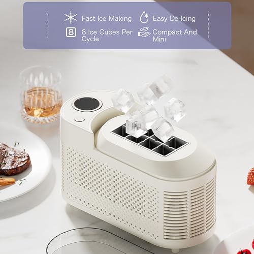 Máquina portátil para hacer hielo de encimera 8 cubos 15 min miniatura 2
