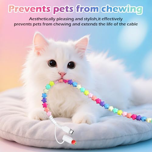 Aolcev USB C Cable 4 in 1 Multi Beaded for iPhone Charger Cord for iPhone 17 16 15 Pro Max MFi Certified 3.3FT Star Fast Charging Cable 66W USB A Type C IOS Cable for iPhone 14 13 Pro Max/iPad Colored