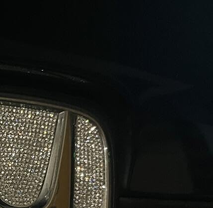 Image of Crystal Car Rear Trunk Logo Emblem Sticker Compatible with Honda Bling Accessories Rhinestone Car Decal (for Civic 2016-2021 sadan)