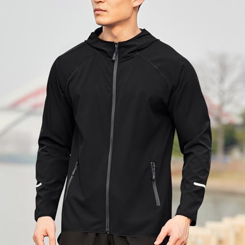 Sun Protection Rash Guard Long Sleeve Men's Light Jacket Full Zip Cycling Hiking Fishing Windbreaker Athletic Hoodies2