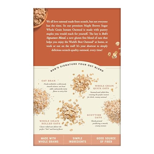 Image of Bob's Red Mill Maple Brown Sugar Instant Oatmeal Packets, 6 packets