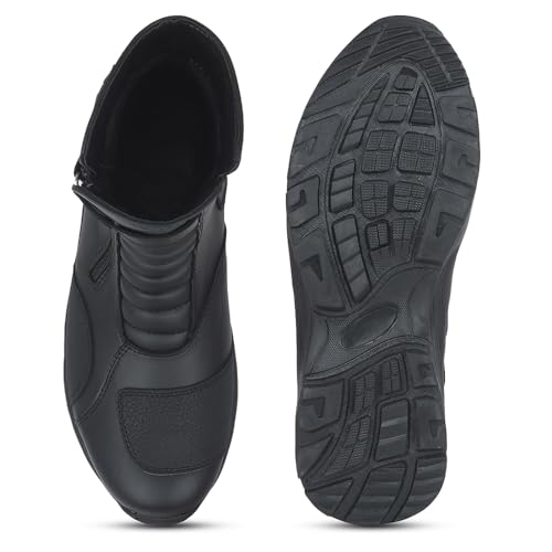 Image of Liberty Healers Black & Dark Grey Boots for Men - Memory Foam Casual Wear
