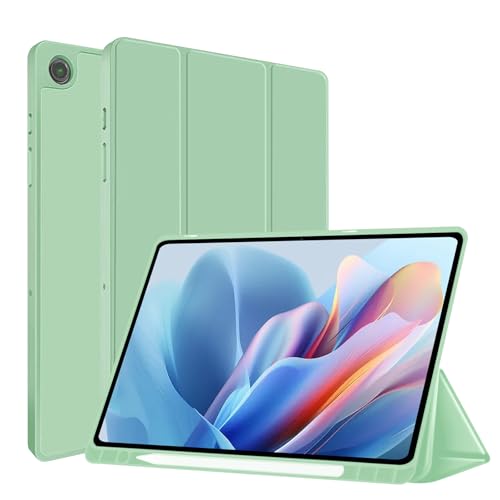 Capa para Tablet com Suporte para S-Pen e Auto Wake/Sleep - Para Samsung Galaxy Tab A9+ (11 Polegadas), Case em Couro PU Anti-Impacto Leve e Resistente (verde)