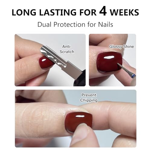 Set Gel Base Rubber y Top Coat 12ml para Manicura miniatura 4