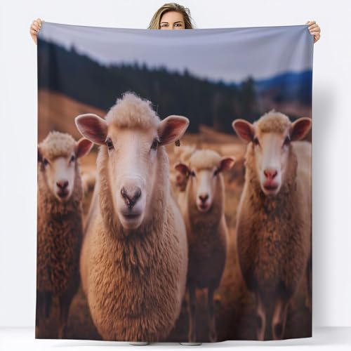 Caqui Manta Franela para Cama 180 x 200 cm Animales Mianyang Campos Manta de Microfibra Suave Cálida Transpirable, para Cama sofá Oficina Coche Viajes Camping