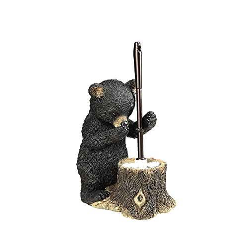 Brosse WC design ours en résine durable avec manche long et tête remplaçable - 3