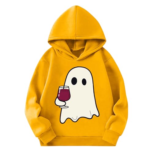 Halloween Printed Sweatshirts for Teen Girls Long Sleeve Casual Hoodies Cute Trendy Pullover Fall Winter Clothes