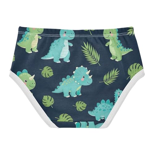 Cute Cartoon Dinosaurs Green Leaves Toddlers Underwear Floral 2t Cotton Girl Panties Cute Aesthetic Underpants Briefs2