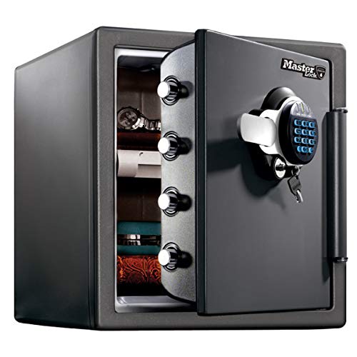 Haus/Büro Tresor [Feuer- und Wasserfest] [ 33,6 L] [Zahlenkombination und Schlüssel] – LTW123GTC – Für Ausweise, A4-Dokumente, Laptop