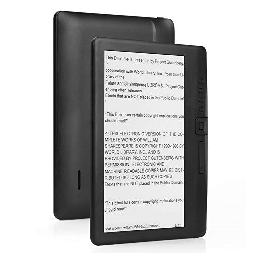 GRCFUMO Lector Libros electrónicos, Lector Digital de Libro electrónico 7 Pulgadas portátil, Lector de Libros eléctrico con Pantalla Colorida Compatible con Tarjeta de (Memoria 4G)