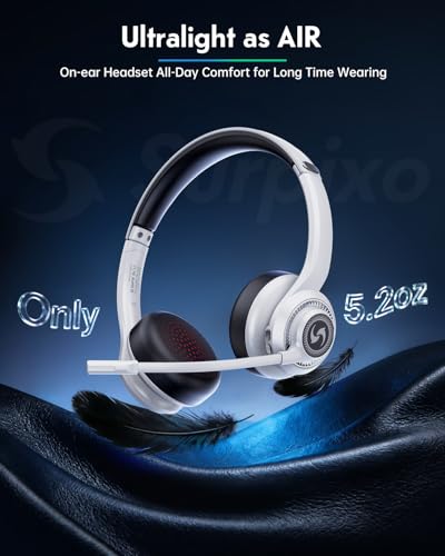 Image of Wireless Headset for Work, HD Sound Bluetooth Headphones with Mic