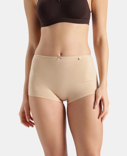 Image of Jockey SS04 Women High Coverage Super Combed Cotton Elastane Stretch Boy Leg (Pack of 2)