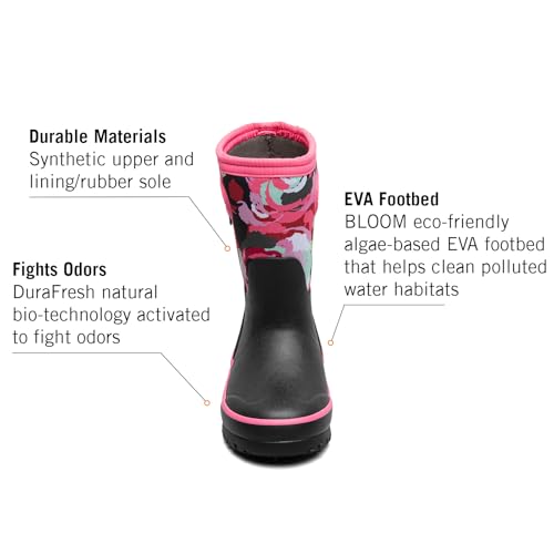 Image of BOGS Grasp Kids Waterproof Rain Boots, Insulated Winter Snow Boots | Winter Boots, for Rain, Snow & Mud with Easy Pull-On Handles for Toddlers, Boys & Girls, All-Weather Protection