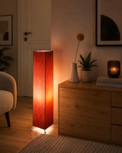 Image of Cotton Fabric Floor Lamp for Bedroom's Desk Lamp for LivingRoom, Bed Room, Office | Night Stand Dimmable Room Floor Lamp for Reading Corner Lamp | Bulb Included