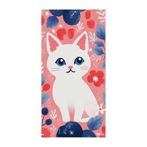 Bannière de porte haut de gamme motif chat, tenture verticale de 178 x 90 cm