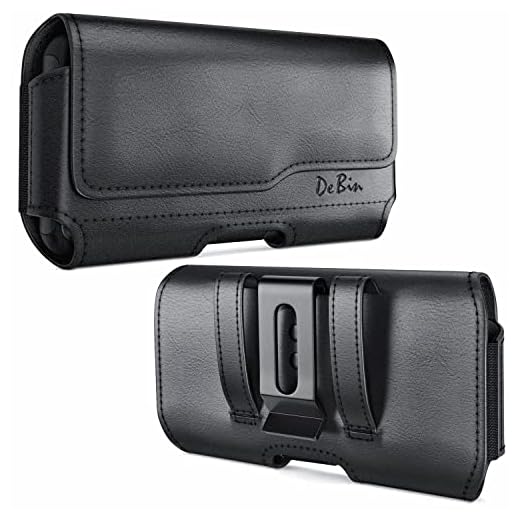 DeBin Holster for iPhone 16 Pro 16e 15 15Pro 14 13 12 11 Xs 10 X XR – Cell Phone Belt Holder Case with Clip for Men Women Pouch (Fits Protective Cover on) Black