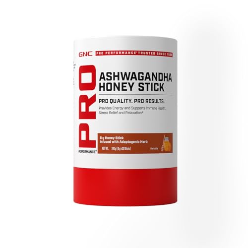 Image of GNC Ashwagandha Honey Stick | Powerful Ayurvedic Adaptogen Formulation for Stress Relief, Energy & Recovery | With Ashwagandha & Honey | 30 Servings | Caffeine-Free | Vegetarian | 80g