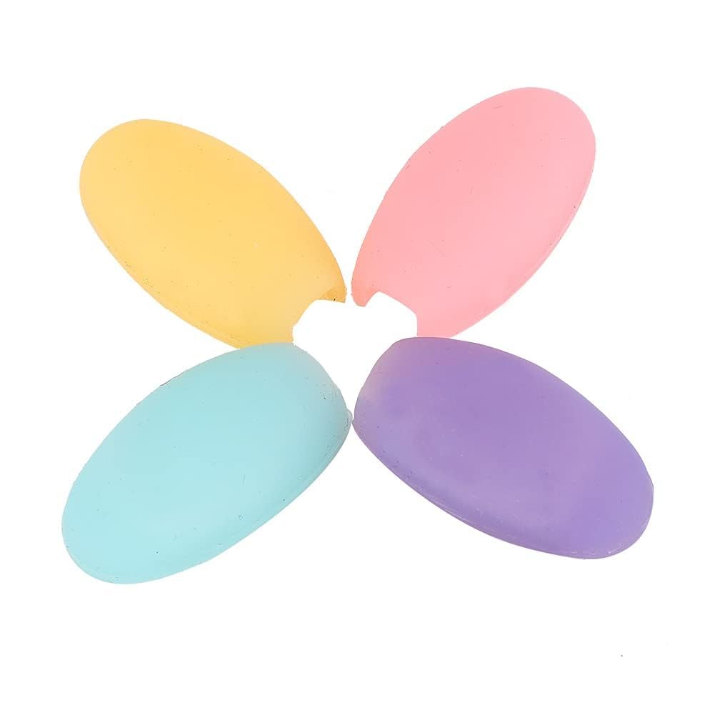 Agatige 4 Pezzi di Poggiadito per Flauto, Strumento a Fiato in Silicone Morbido Manica Dito Pollice Resto Cuscino Pad Flauto Protezione Parte Accessori per Strumenti Musicali