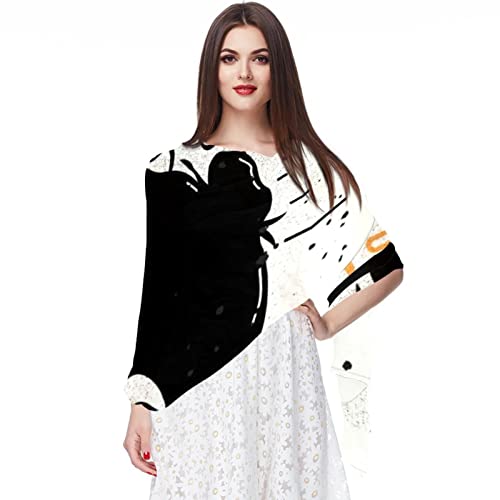 Écharpe de fond pour Halloween et châle pashmina multicolore femme 04