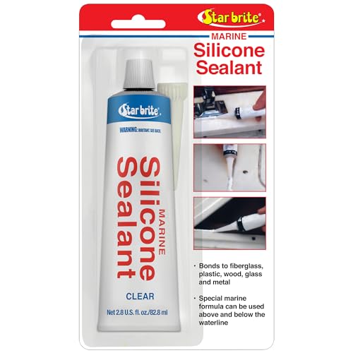 Image of STAR BRITE Marine Silicone Sealant - Waterproof, Durable, UV Resistant, for Fiberglass, Metal, Wood, Glass, Ceramic & More