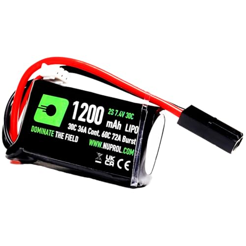 NUPROL Power - 7.4v LiPo 1200mAh 2S Mini Tamiya [Rate 30C @ 46A] [Burst 60C @ 72A] - PEQ15 Micro