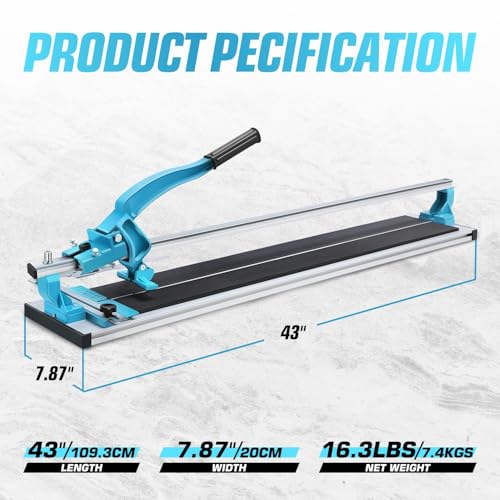 Image of DNA MOTORING 36 Inch Manual Tile Cutter, Professional Porcelain Ceramic Tile Cutter, Professional Porcelain Slab Cutting Machine with Tungsten Carbide Cutting Wheel, TOOLS-00709