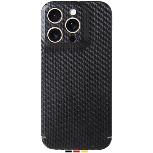 FILONO iPhone 16 Pro Carbon Hülle Ultra dünn | Made in Germany | mit Kamera-Schutz kompatibel mit MagSafe | Carbon Case